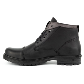 Polbut Sapatos de inverno masculinos negros C15F preto 2