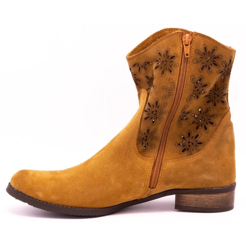 Olivier Botas Janet vermelhas com orifícios confortáveis laranja 1