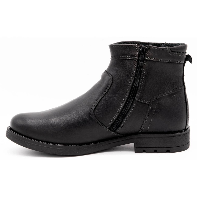 Olivier Botins masculinos de inverno em couro preto de 302 MP 1