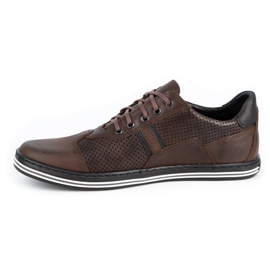 Polbut Sapatos casuais masculinos 1801P marrom escuro 1