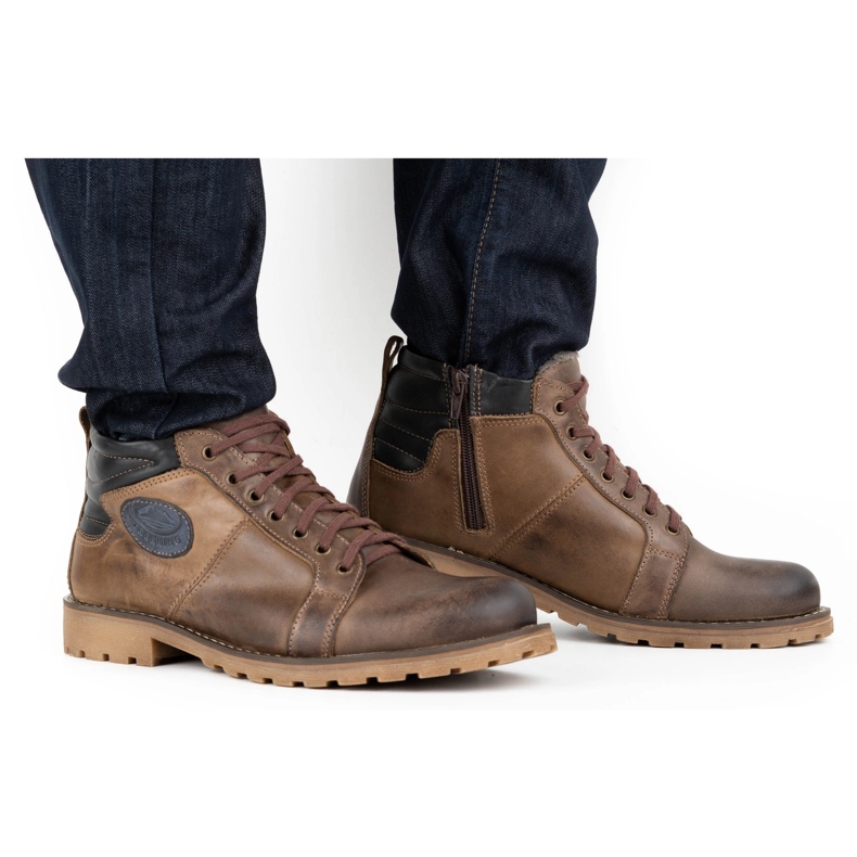 Olivier Botas de inverno masculinas marrom claro de 865 MP castanho 1