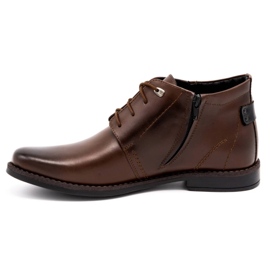 Olivier Botas masculinas de couro de inverno 336LU marrom 1