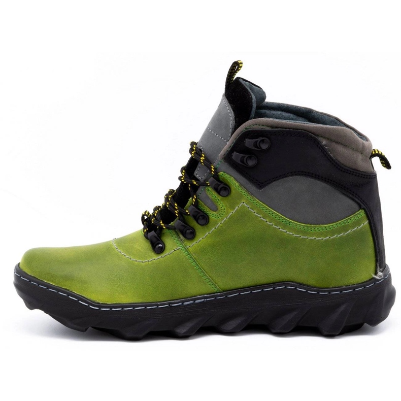 Olivier Botas masculinas de couro de inverno 150GT verde 1
