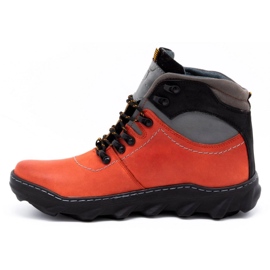 Olivier Botas de couro de inverno masculinas 150GT vermelhas vermelho 1