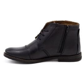 Olivier Botas de inverno masculinas negras 315 MP preto 1