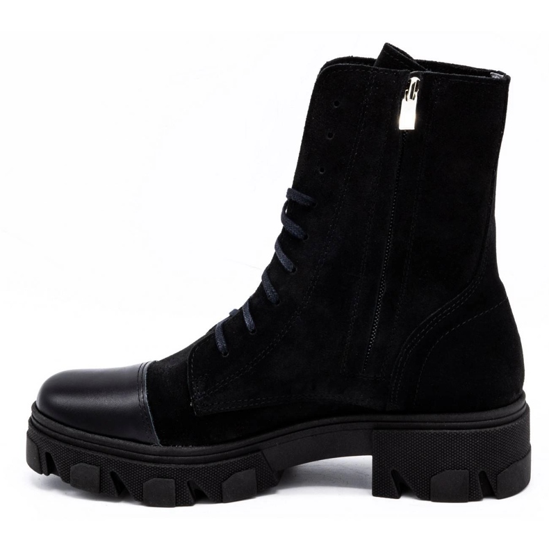 Exquisite Botas de couro para mulheres 1268EX pretas preto 1