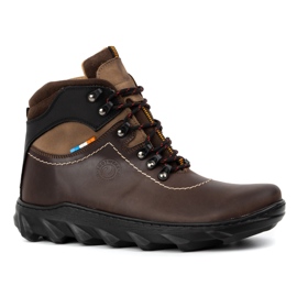 Olivier Botas masculinas de couro de inverno 150GT marrom 1