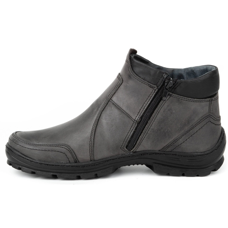Olivier Botas de couro de inverno masculino 352 MP cinza 1