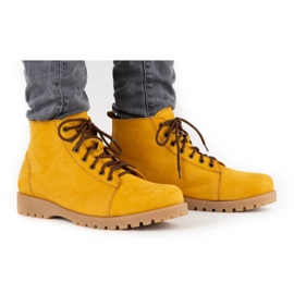 Olivier Botas de couro de inverno masculinas nobuck camelo de 7001 KB amarelo 1