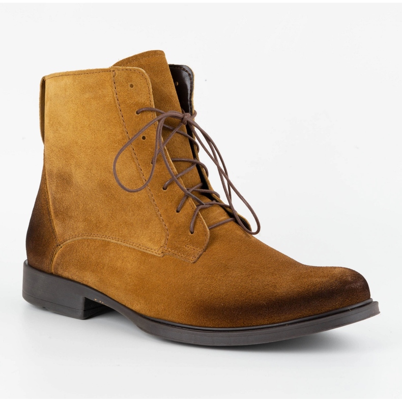 Olivier Botas de couro de inverno masculinas 7006 KB marrom 1