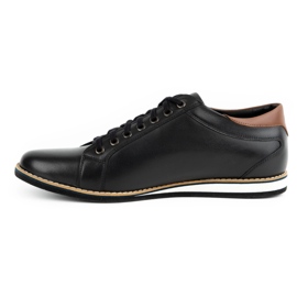 Olivier Sapatos de couro masculino 7008 KB pretos 1