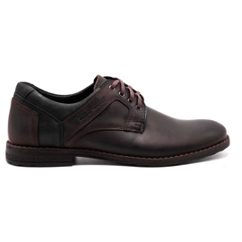 Polbut Sapatos masculinos casuais de couro 2112 marrom 1