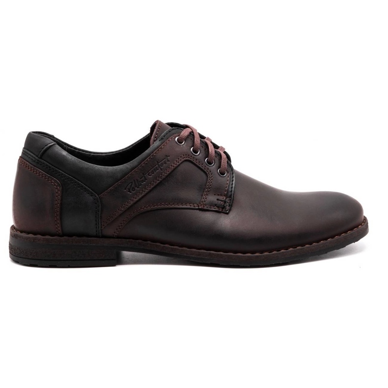 Polbut Sapatos masculinos casuais de couro 2112 marrom 1