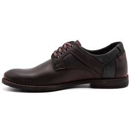 Polbut Sapatos masculinos casuais de couro 2112 marrom castanho 2