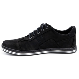 Polbut Sapatos casuais masculinos 1801 nobuck preto 1