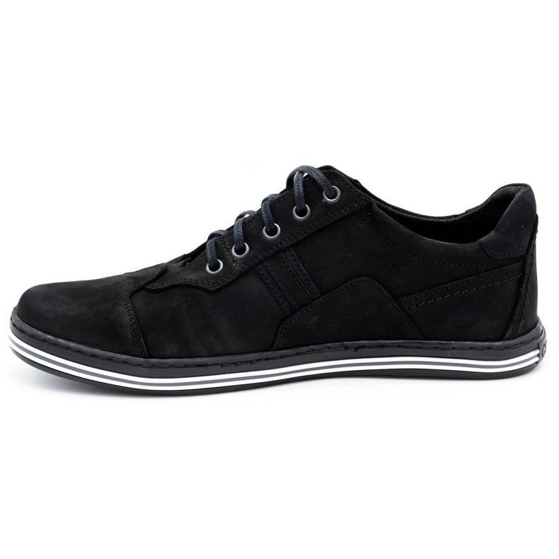 Polbut Sapatos casuais masculinos 1801 nobuck preto 1