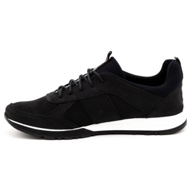 Polbut Sapatos casuais de couro masculino 2111P preto 1