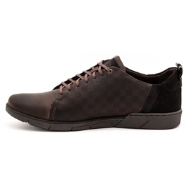 Polbut Sapatos casuais de couro masculino 2114 marrom 1