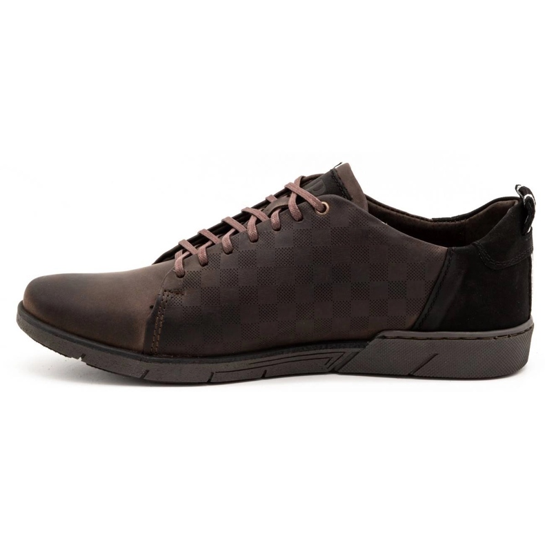 Polbut Sapatos casuais de couro masculino 2114 marrom castanho 1
