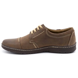 Olivier sapatos de couro masculino marrom de 416MP castanho 1