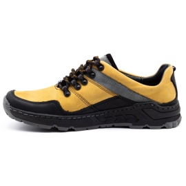 Olivier Tênis de trekking masculino de couro 292GT amarelo 1