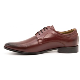 Olivier Sapatos formais de couro para homem 277 borgonha vermelho 1