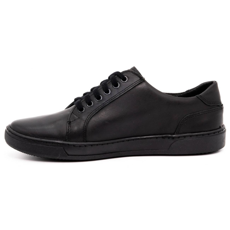 Olivier Sapatos de couro masculinos 932MP preto 1
