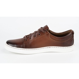 Olivier Sapatos casuais de couro masculino 946MA marrom 1