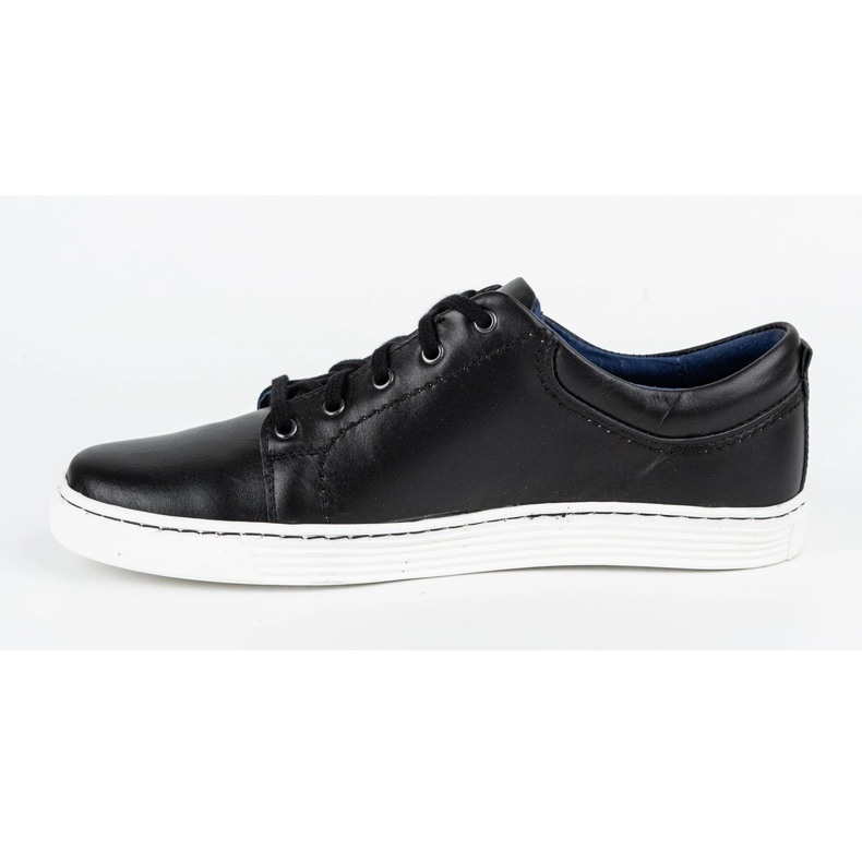 Olivier Sapatos casuais de couro masculino 946MA preto 1