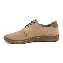 Olivier Sapatos casuais de couro masculino 930MA bege 1