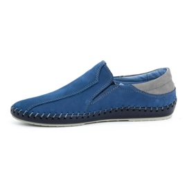 Olivier Sapatos masculinos mocassins de couro 936MA azul 1