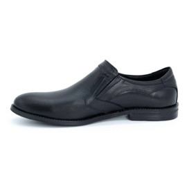 Olivier Sapatos de couro masculinos elegantes 283LU preto 1