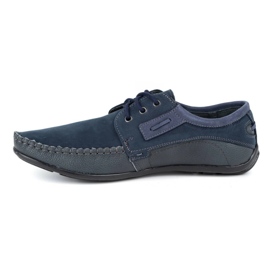 Olivier Mocassins de couro masculino 4228 azul marinho 1