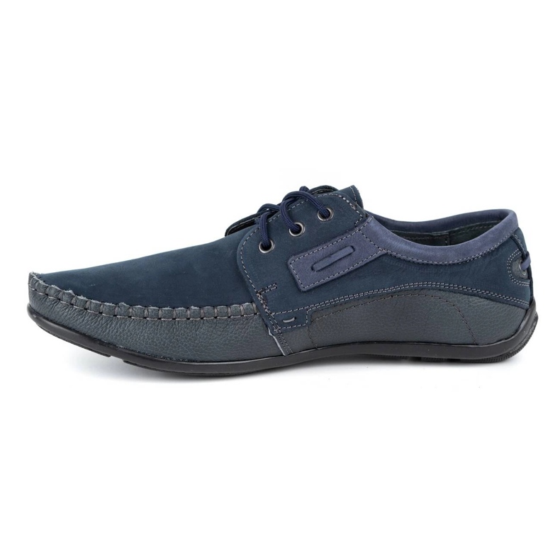 Olivier Mocassins de couro masculino 4228 azul marinho 1