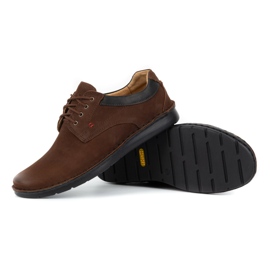 Kampol Sapatos casuais de couro masculino 13 / CK65 marrom castanho 2