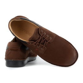 Kampol Sapatos casuais de couro masculino 13 / CK65 marrom castanho 3