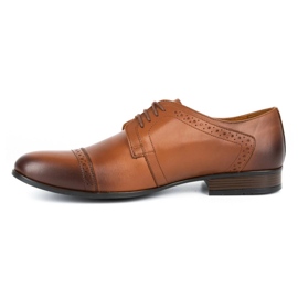 Olivier Sapatos formais em pele de homem A34 Kb castanhos marrom 1