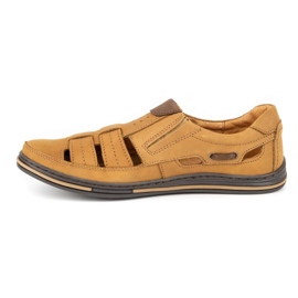 Polbut Sapatos masculinos Openwork 06 para o verão vermelho laranja 1