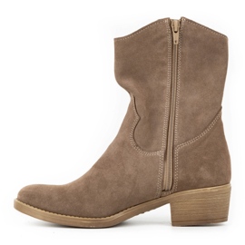 Olivier Bota Angela de salto alto feminino de salto alto vazado marrom bege 1