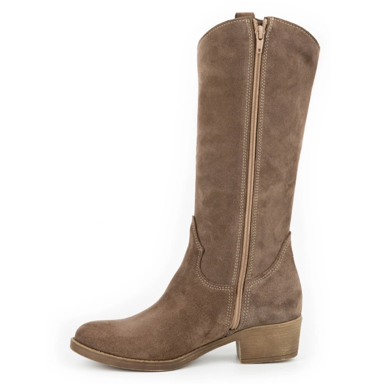 Olivier Botas de mulher em pele vazada Carla castanho 1