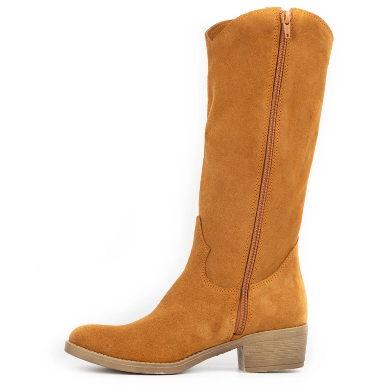 Olivier botas de couro vermelho Julia para mulher laranja 1 Olivier botas de couro vermelho Julia para mulher laranja 1