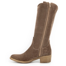 Olivier Botas de pele de mulher Julia castanho marrom 1