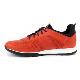 Polbut Sapatos casuais em pele de homem 2111P vermelho 1