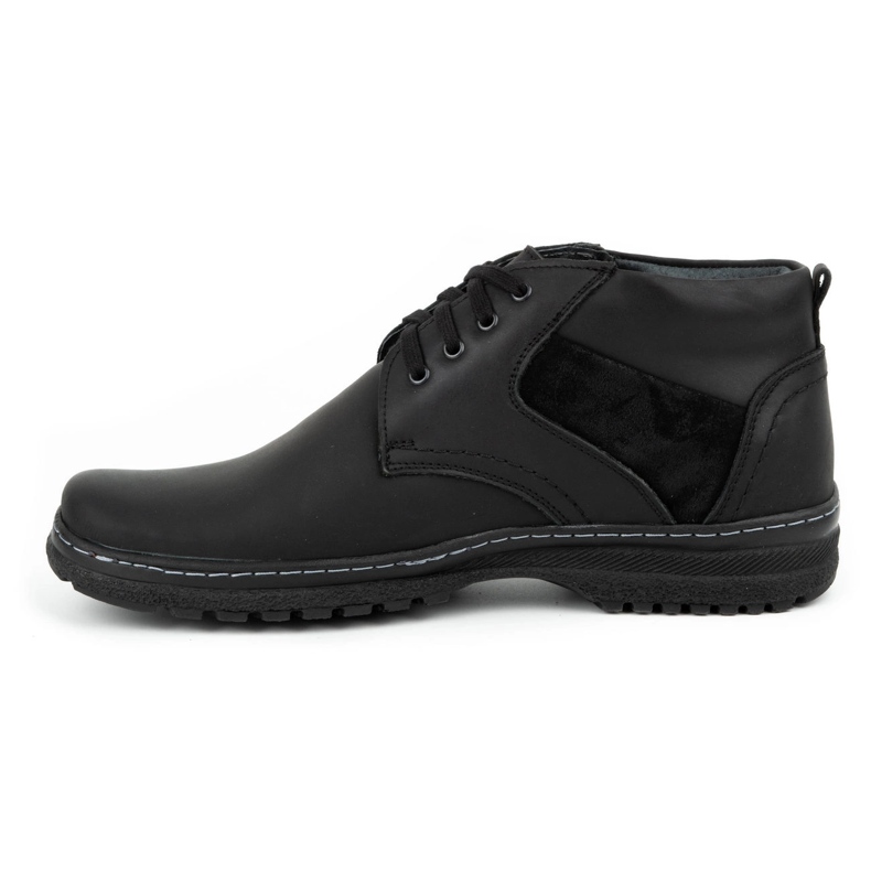 Olivier Botas de inverno de homem em pele 219GT pretas preto 1