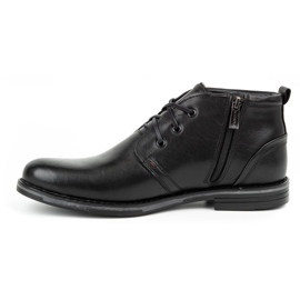 Kampol Sapatos de inverno em pele de homem 135KAM preto 1