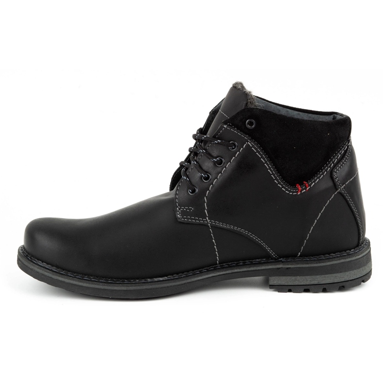 Olivier Botas de inverno de homem em pele 124GT pretas preto 1