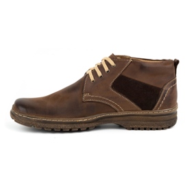 Olivier Botas de inverno de homem em pele 219GT castanho 1