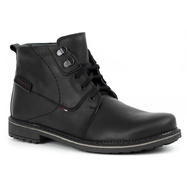 Olivier Botas de inverno de homem em pele 151GT pretas preto 1