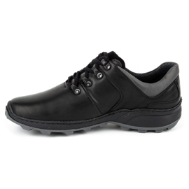 Olivier Sapatos de trekking de homem em pele 890MA preto 1