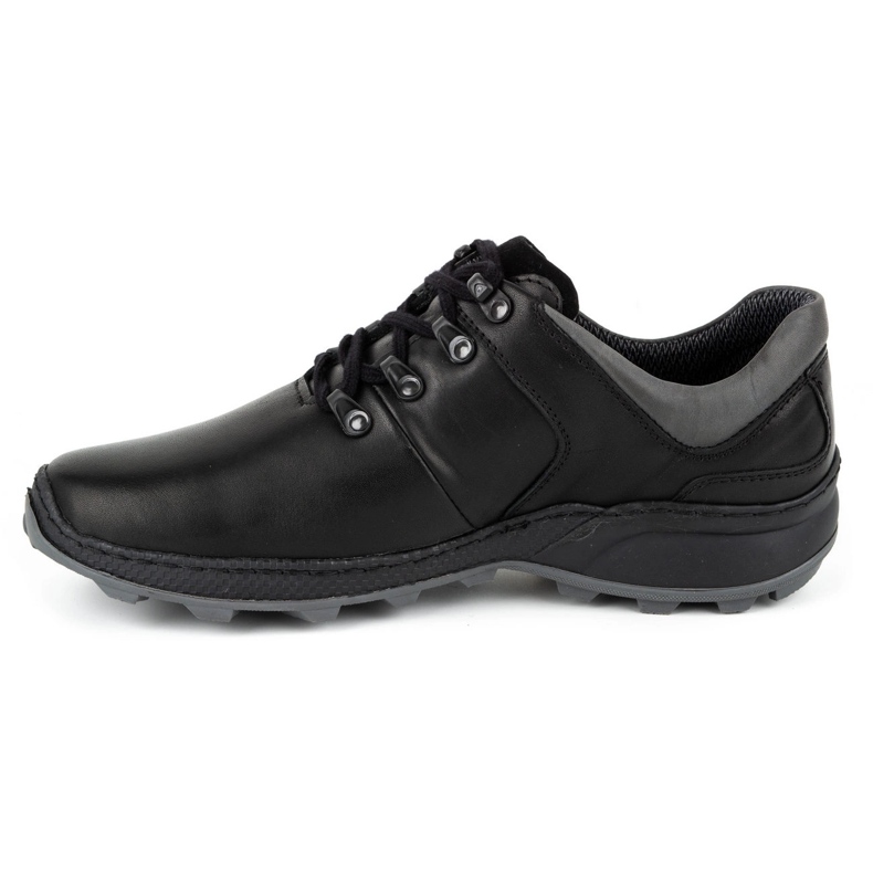 Olivier Sapatos de trekking de homem em pele 890MA preto 1